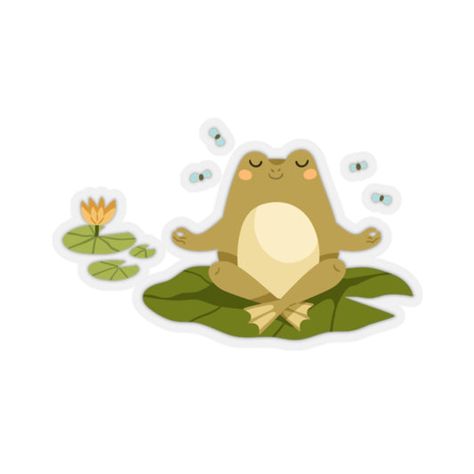 Frog Meditation Sticker